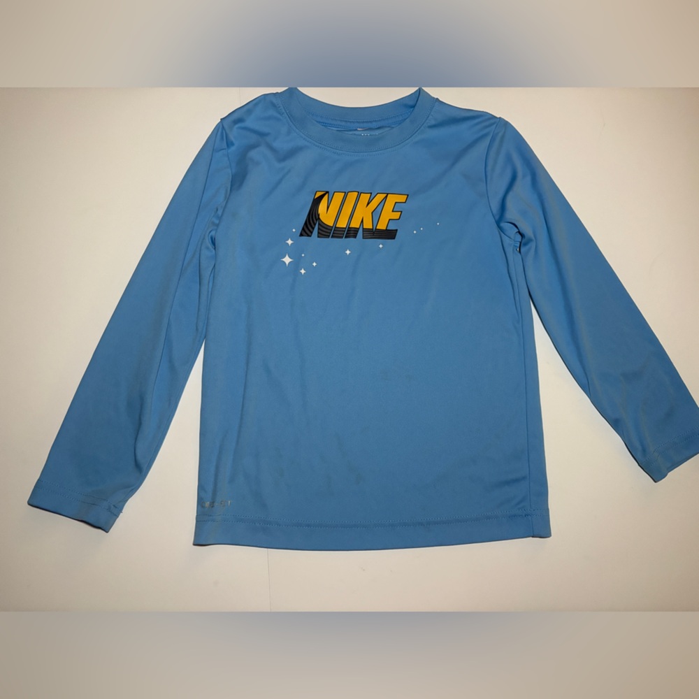 Nike Sky Blue Long Sleeve with Yellow Logo
